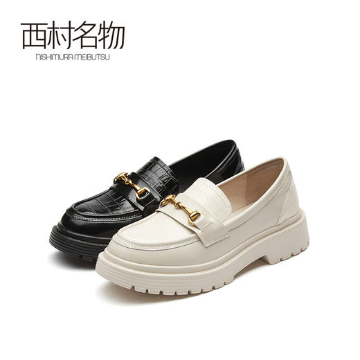 西村名物2021春季新品时尚厚底乐福鞋T21AM11671 商品图0