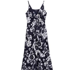 花朵印花吊带连衣裙