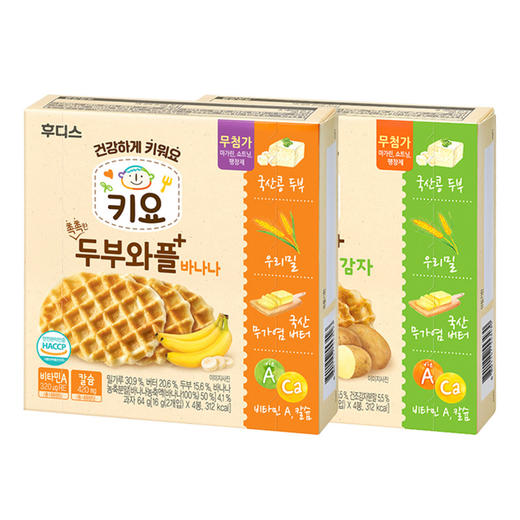 韩国日东福德食华夫饼干宝宝零食辅食土豆味/香蕉味进口食品 商品图0
