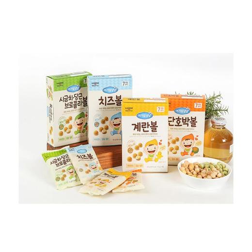 韩国原装进口日东福德食小馒头60g(甜南瓜味/奶酪味/鸡蛋味/菠菜、胡萝卜、西兰花味） 商品图0