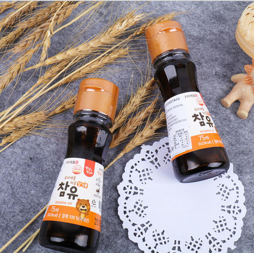 韩国宝宝饭桌苏子油紫苏油120ml芝麻油75ml保质期1年植物油食用油 商品图3