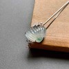 高冰种飘花翡翠贝壳18k白金钻石珍珠无色蓝宝石镶嵌 商品缩略图2