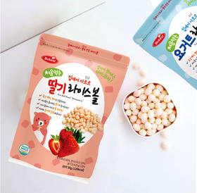 韩国宝贝秀特米球酸奶味蓝莓味草莓味膨化零食泡芙30g保质期1年