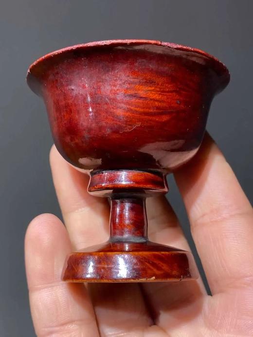 佛前髹漆高足净水碗一对， 顺丰包邮 商品图1