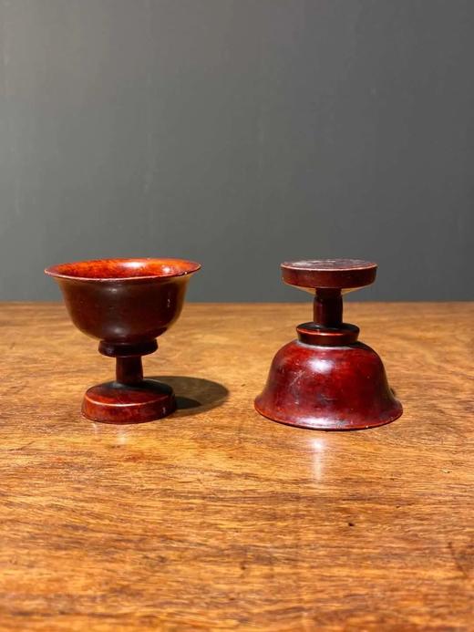 佛前髹漆高足净水碗一对， 顺丰包邮 商品图10