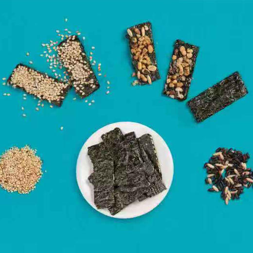 韩国进口宝宝零食 哺儿懿福德食海苔脆片 芝麻味/五谷味 20g 商品图2