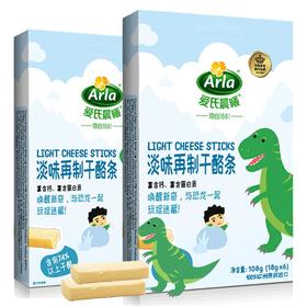 Arla爱氏晨曦再制干酪条原味*2+草莓*2（盒）（108g盒装）【爱氏晨曦】