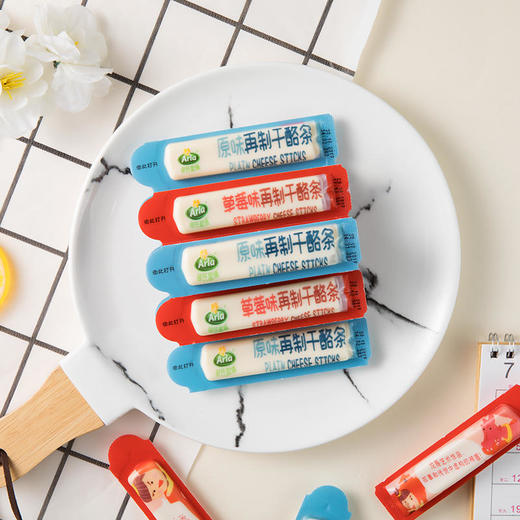 Arla爱氏晨曦再制干酪条原味*2+草莓*2（盒）（108g盒装）【爱氏晨曦】 商品图3