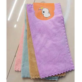 【百汇到家】依诗洁珊瑚绒四条装方巾f912(27*27cm)