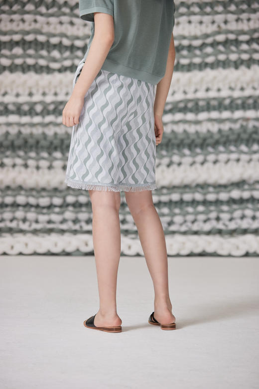  春夏 波纹五分阔腿裤 SJS93K054N 商品图1