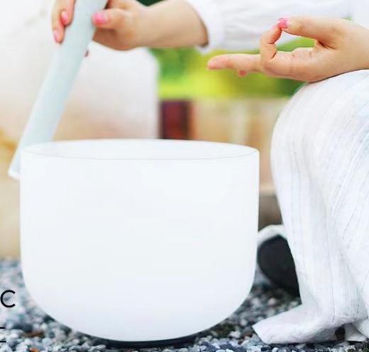 高光准音白色水晶钵 商品图2