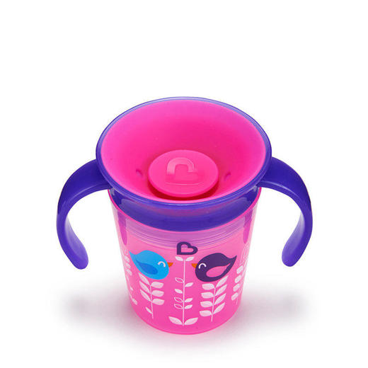 美国munchkin麦肯齐满趣健儿童学饮杯360度防漏洒水杯魔术杯印花 商品图0