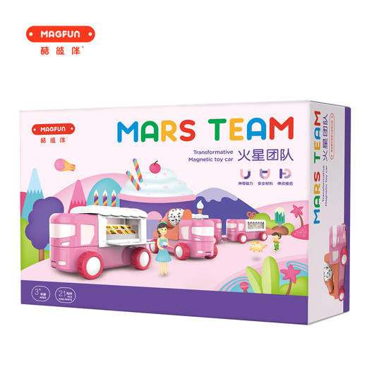 酷彼伴magfun火星团队系列（女生款）MAG-1996磁性玩具仿真模型 商品图0