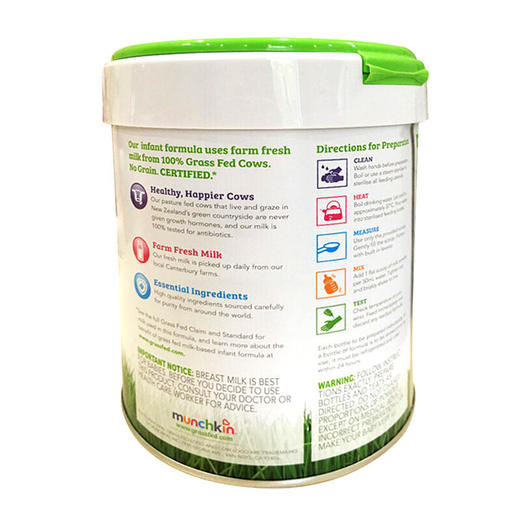 新西兰MUNCHKIN满趣健草饲婴幼儿配方奶粉3段730g/桶1-3岁 商品图2