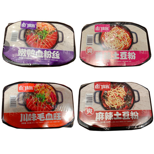 【5.9元/盒 】卤门家族卤门嫩鸭血粉丝/川味毛血旺/麻辣土豆粉/香辣土豆粉 商品图0