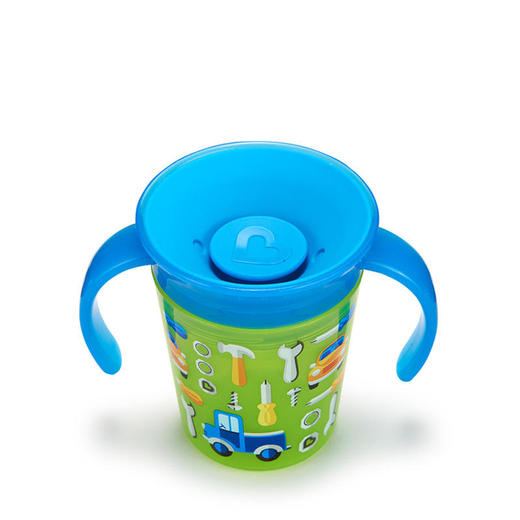 美国munchkin麦肯齐满趣健儿童学饮杯360度防漏洒水杯魔术杯印花 商品图3