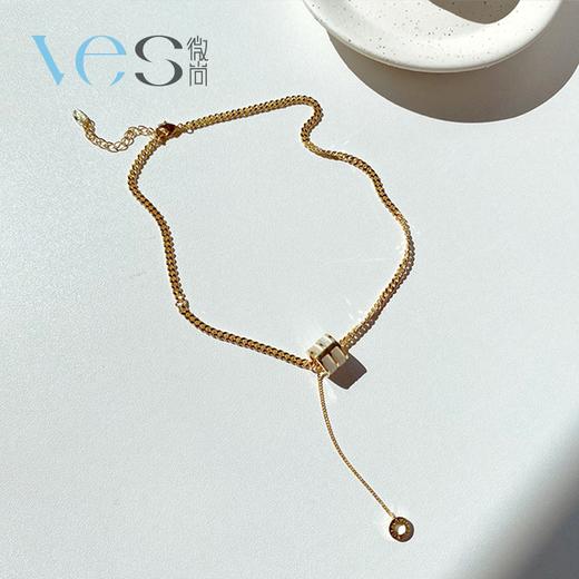 猫眼石小蛮腰合金项链 商品图0