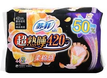 苏菲超熟睡夜用420卫生巾4片21879982 商品图0