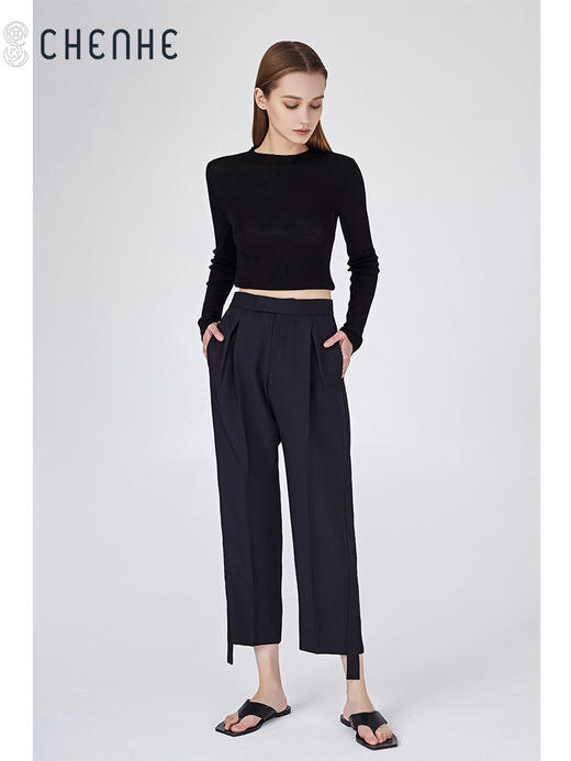  臣禾 小众百搭显瘦九分裤S211060222 商品图5