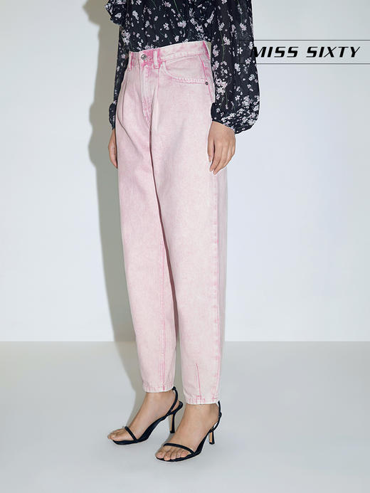 Miss Sixty2021春季新款牛仔裤女纯棉高腰直筒萝卜裤6N1JJ2870000 商品图3