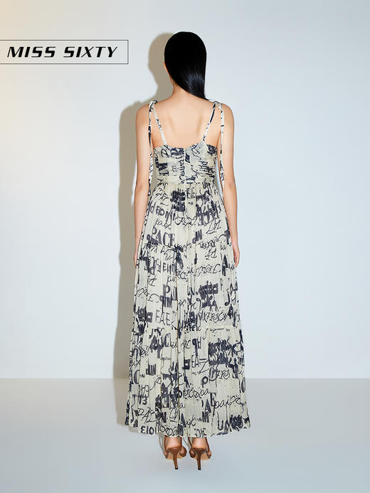 Miss Sixty2021春季新款连衣裙女V领丝质印花吊带6N2DJ3030000 商品图1