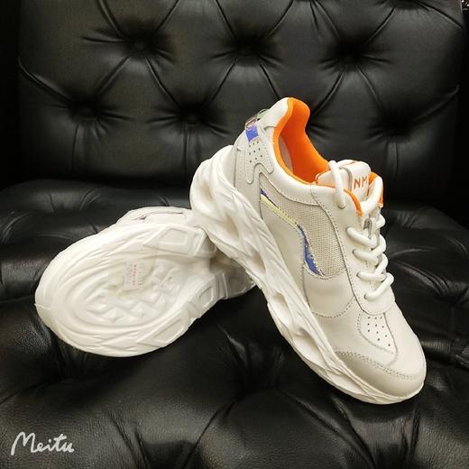 lfgj jeans AF702厚底真皮炫彩老爹鞋女 商品图8