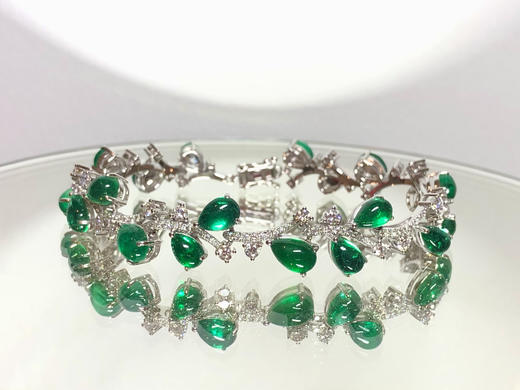 「万物生长」素面祖母绿手链 商品图1