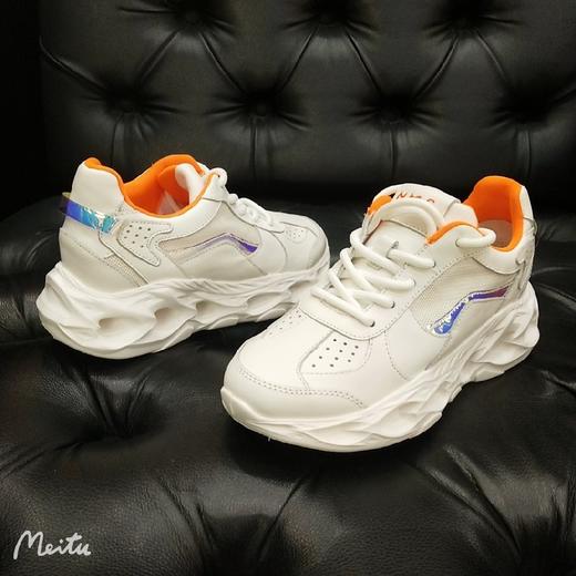 lfgj jeans AF702厚底真皮炫彩老爹鞋女 商品图6