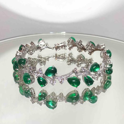 「万物生长」素面祖母绿手链 商品图2