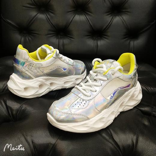 lfgj jeans AF702厚底真皮炫彩老爹鞋女 商品图1