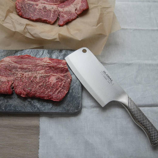 原装日本进口GLOBAL具良治砍骨刀不锈钢斩骨刀家用厨房剁肉刀G12 商品图3