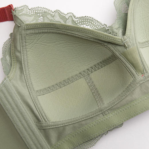 雅黛丽内衣蕾丝杯面大胸显小亲肤舒适聚拢侧收无钢圈胸罩 商品图3