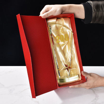 水晶奖杯奖牌定制定做创意五角星刻字制作比赛关键刻字玻璃纪念品 商品图4