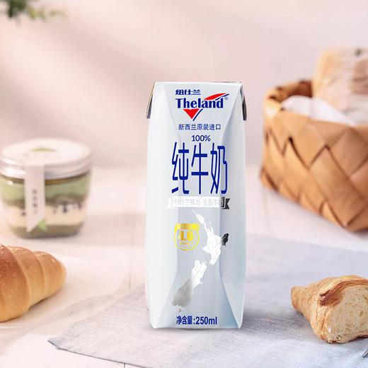 新西兰进口250ml*24盒 纽仕兰 牧场 4.0g 全脂纯牛奶 商品图2