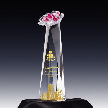 琉璃水晶奖杯定制定做创意皇冠冠军鼎荣誉企业年会颁奖纪念品 商品图1