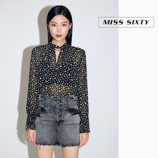 Miss Sixty2021春季新款衬衫女性感镂空系带长袖薄款6N2XJ3130000 商品图1
