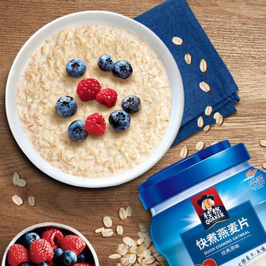 【106道检测工序】桂格 快煮燕麦片 谷物 冲饮1000g/罐 原味 煮食 无蔗糖 营养麦片 百年品牌  商品图0