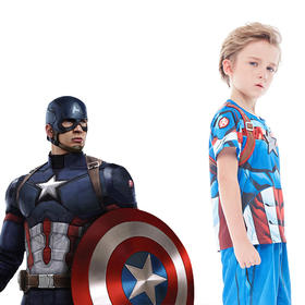 漫威美国队长正义英雄套装TP-2001-03儿童衣服服装新款童装