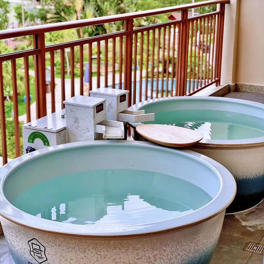 【茅龙双床房/白沙大床房】月泉湖居一房一厅2个网红私家温泉缸 80平方套房 商品图4