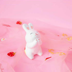 HUJI祤集摆件祈福樱小兔