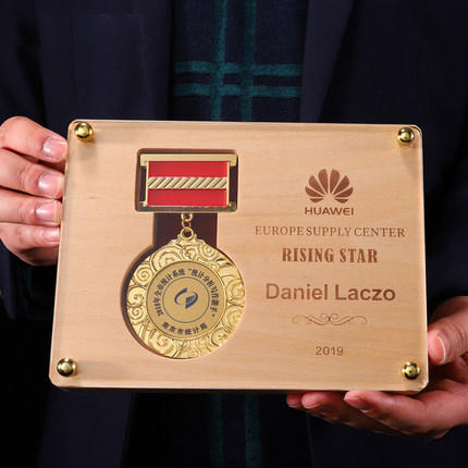 奖牌定制定做实木授权牌创意金属功勋荣誉奖章纪念品制作水晶奖杯 商品图0