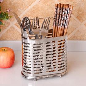 【筷子筒】304不锈钢筷子筒家用筷子桶厨房挂式创意勺子收纳盒筷子笼沥水架