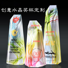 水晶奖杯奖牌定制创意刻字纪念品定做高档荣誉奖牌制作加盟商礼品