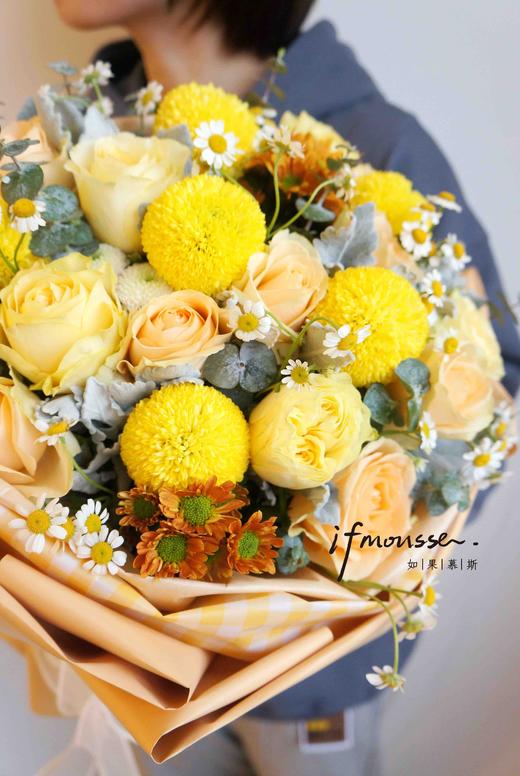 「小花花」黄色系 圆形包装 商品图1