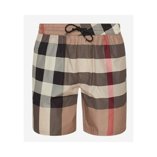 【一】BURBERRY 巴宝莉 男士大号格纹抽绳式游泳裤 格子 8017294 A7028 商品图0