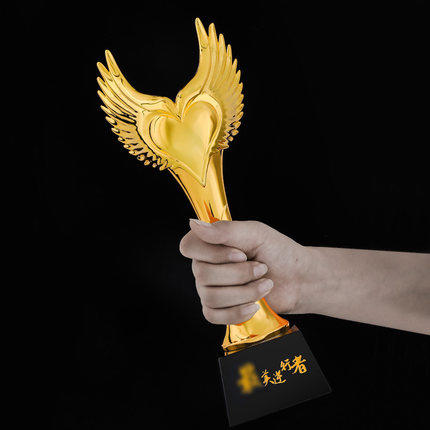 金属奖杯定制爱心天使抗疫医生护士志愿者水晶纪念品定做制作荣誉 商品图3