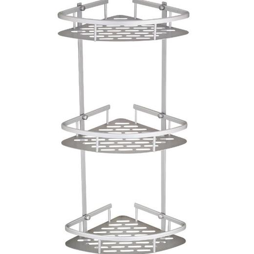 【储物架】*三层角架卫生间置物架墙壁置物架卫浴浴室三角架洗澡间置物架 商品图0