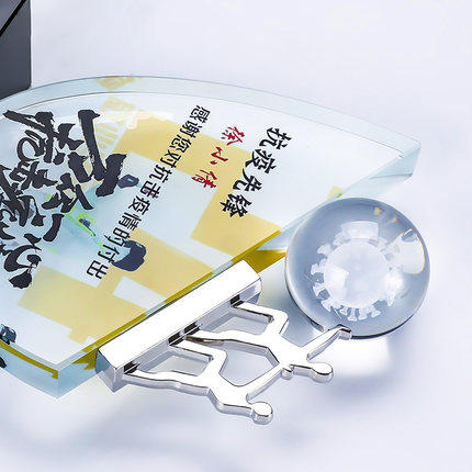 水晶奖杯定制奖牌逆行者纪念品定做创意疫情志愿者抗疫爱心刻字 商品图3