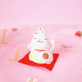 HUJI祤集摆件小福兔