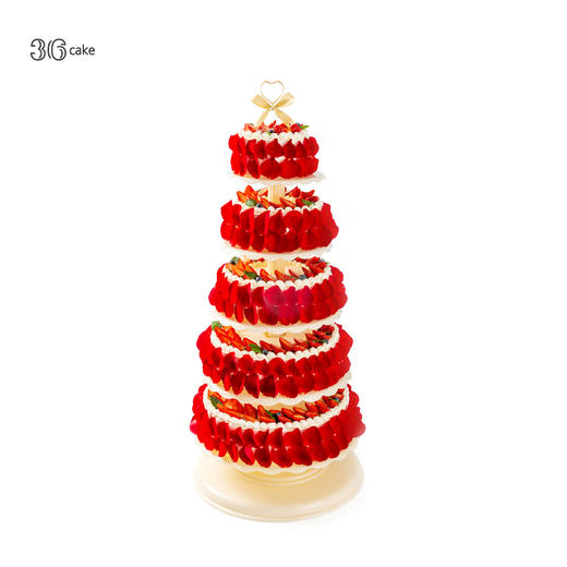 （此款仅限深圳配送）企业定制蛋糕多层款-鲜果玫瑰款式 商品图0